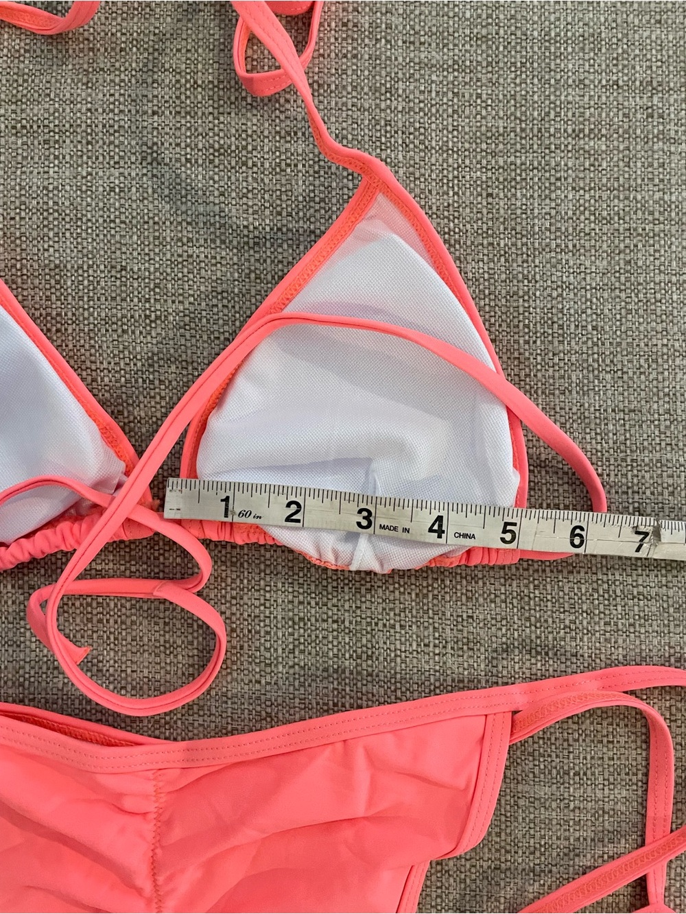 Suvimuga Two Piece String Bikini Swimsuit Women’s Size XS Coral Pink Sexy - Picture 8 of 9